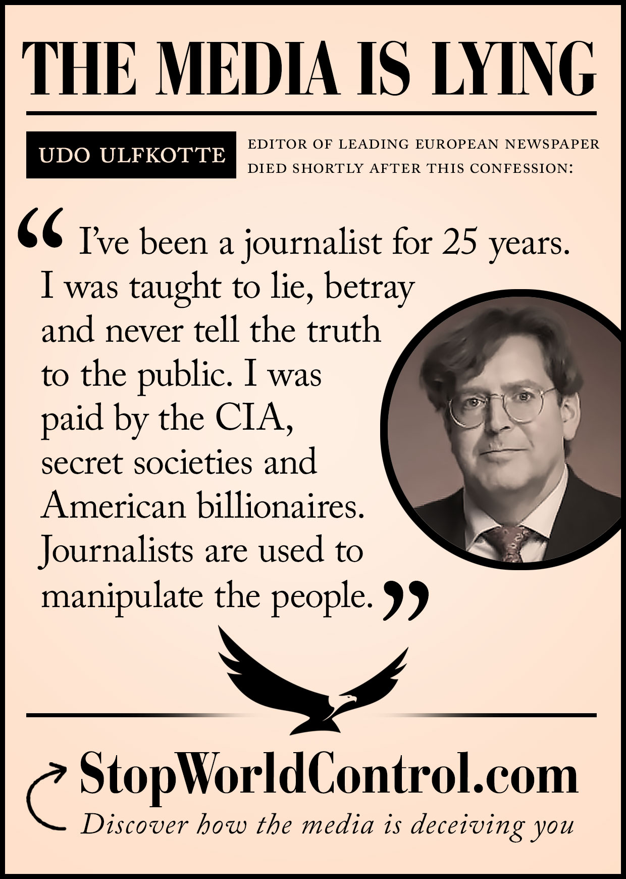 Leading news editors confess on camera how journalists worldwide are paid to always lie, and never tell the truth to the public.